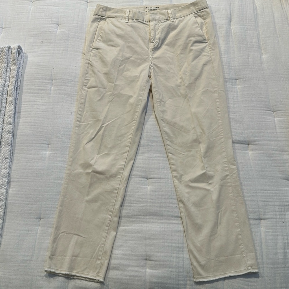Beautiful fabric off white chino style